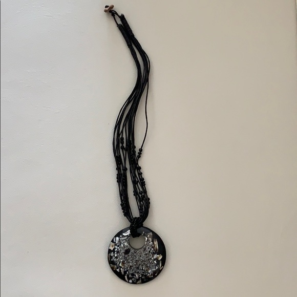 Beautiful Black Beaded Necklace - Picture 2 of 3